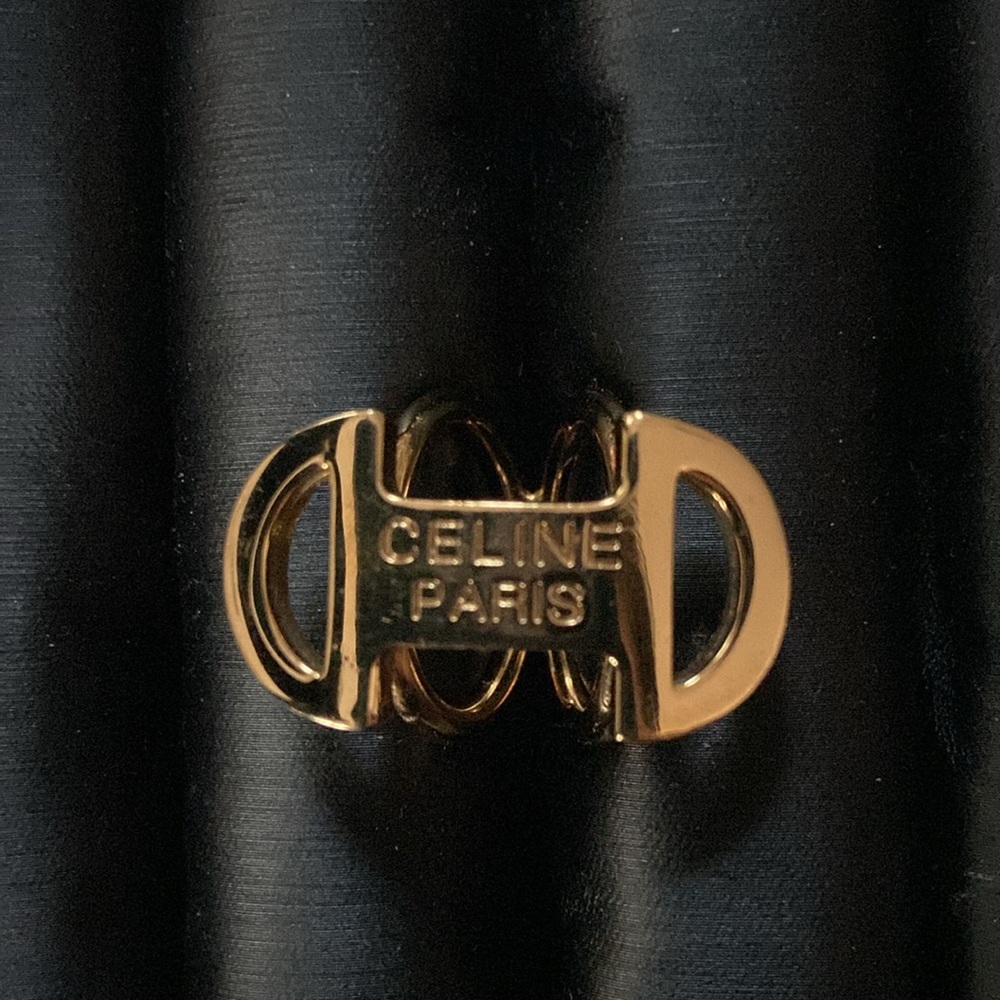 Celine Paris horsebit scarf ring